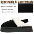 thumbnail image 6 of BERANMEY Thick-Soled Fuzzy Slippers for Women & Men - Cozy Platform House Shoes with Anti-Slip Sole, Warm Plush Lined Indoor Outdoor Short Ankle Slippers, 6 of 7
