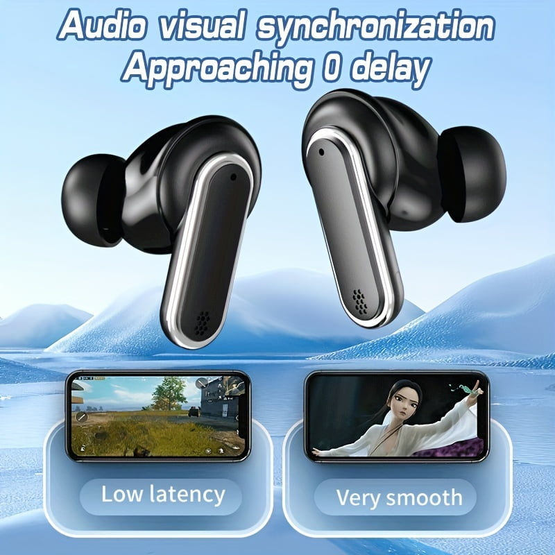 2024 Upgraded Wireless Earbuds with Digital Display - Hd Sound, Lyrics & Language Support, Ideal for Sports, Music & Gaming - Compatible with Apple, Xiaomi, for Samsung, Huawei