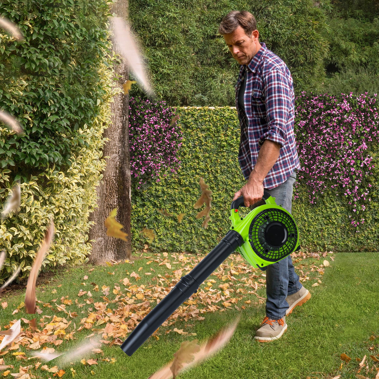 Andvari 2-Stroke Gas Leaf Blower, 26CC Handheld Yard Cleaner for Lawn Snow & Debris