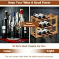 Costway 3-Tier Rubber Corner Wood Rack 12 Bottles Wine Display Holder ...