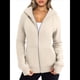 thumbnail image 1 of Sudaderas con Capucha y Cremallera para Mujer, Chaquetas de Forro , Sudaderas de Gran Tamaño, Conjuntos de Moda de Otoño, Suéteres, Ropa de Invierno. Albaricoque S, 1 of 9