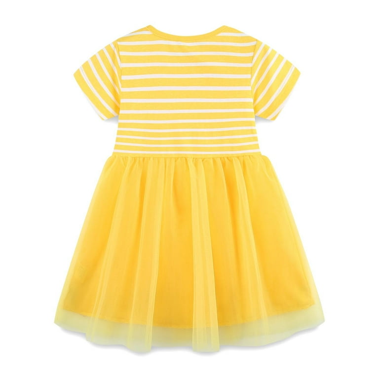 Zhuashum Girls Dresses 6-7 Years Round Neck Toddler Short Sleeve Mesh Tunic Princess Summer Dresses Fashion Girl Clothes Yellow - Walmart.com Zhuashum Girls Dresses 6-7 Years Round Neck Toddler Short Sleeve Mesh Tunic Princess Summer Dresses Fashion Girl Clothes Yellow - Walmart.com