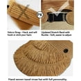 thumbnail image 4 of Dalrosia Straw Visor Hat for Women Adjustable Foldable Beach UV Sun Protection Packable Hats, Wide Brim, Allowing A Ponytail or Braid, 4 of 6