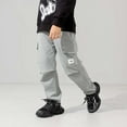 thumbnail image 5 of Zshosam Joggers for Boys Athletic Boys Cargo Pants Stretch Elastic Waist Kids Joggers Size 9T 10T,(Light Gray 9-10 Years), 5 of 5