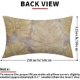 thumbnail image 2 of Gold Leaf Lumbar Pillow Covers 12X20 Inch Summer Tropical Monstera Leaves Plant Decorative Pillow Cases Set of 2 Botanical Throw Pillows Modern Home Decor for Sofa Couch Cushion Outdoor, 2 of 6