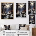thumbnail image 4 of Designart "Winter'S Moonlit Silhouettes III" Tree Oak Floater Framed Canvas Wall Art, 4 of 5