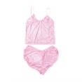 thumbnail image 4 of Pyjama d'Été pour Femmes en Soie Dentelle Décolleté en V Profond, 4 of 5