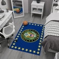 thumbnail image 6 of Ottomanson US ARMY Stars Logo Non-Slip Rubberback 3x5 Machine Washable Area Rug, 3'3" x 5', Blue/Multi, 6 of 8