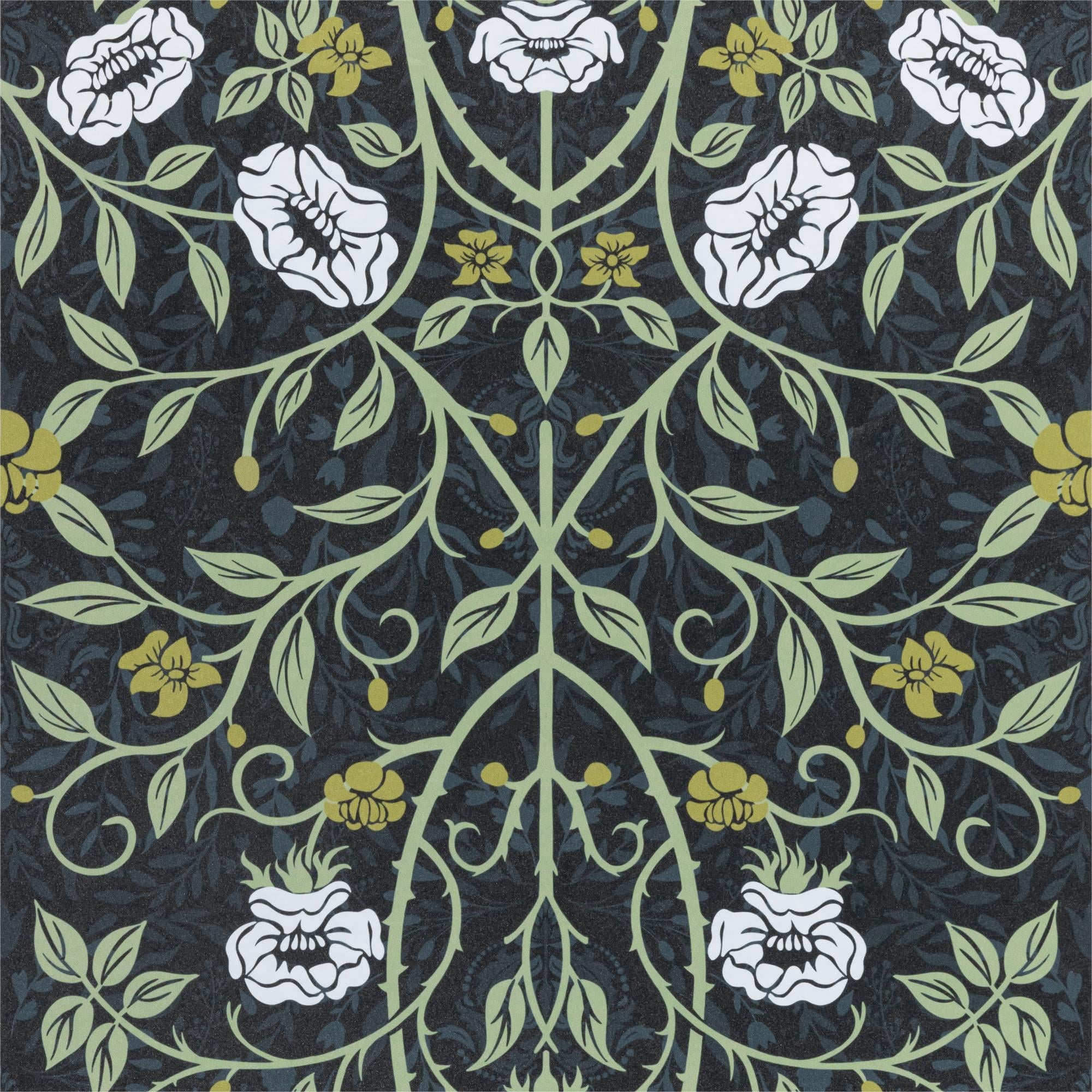 (4 pack) UMIGGEE Floral Wallpaper Peel and Stick Floral Green Wallpaper Self Adhesive Flower Wall Paper Contact Paper 17.7" x 118" Home Decor Wall Covering Old Furniture Renovation
