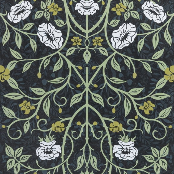 UMIGGEE Floral Wallpaper Peel and Stick Floral Green Wallpaper Self Adhesive Flower Wall Paper Contact Paper 17.7" x 118" Home Decor Wall Covering Old Furniture Renovation