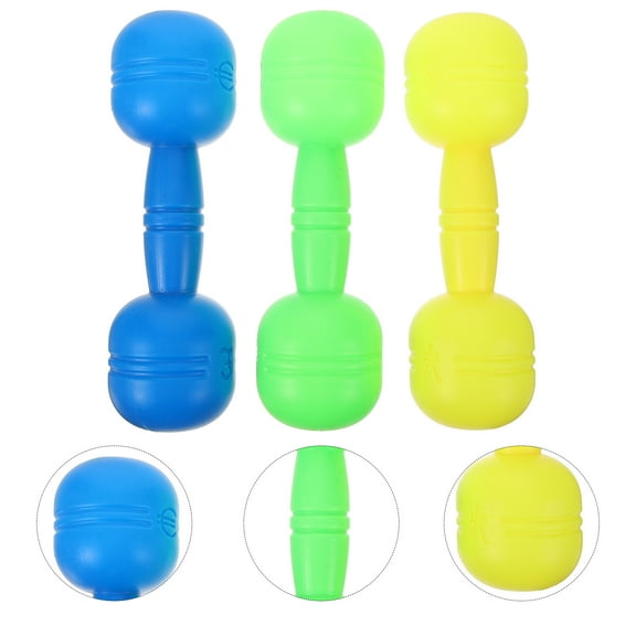 3 Pairs Kids Dumbbells - 1lb Colorful Training Weights for Children (Non-Slip Grip)
