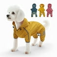 thumbnail image 1 of Chubasquero para perros Unique Bargains, impermeable, con capucha, abrigo para perros, reflectante, ligero, chubasquero para perros pequeños, amarillo, 1 of 7