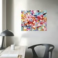 thumbnail image 3 of JEUXUS Canvas Wall Art Pink Painting Abstract Paintings Floral Pictures for Bedroom Wall Decor Framed for Living Room Office, 3 of 4