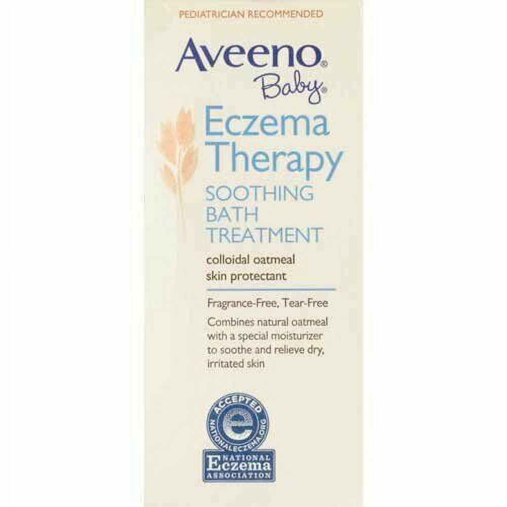 Aveeno Baby Eczema Therapy Soothing Bath Treatment Baby Wash, 3.75 oz, 5 ct, 12 Pack