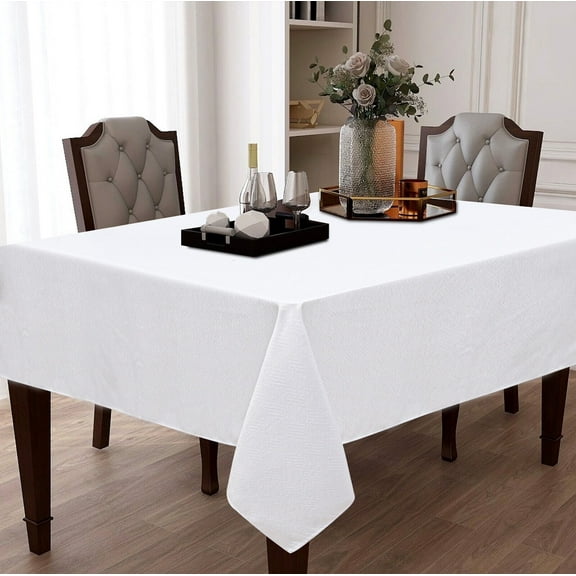 Kate Aurora Boston Modern Lux Geometric All Purpose Embossed Tablecloth - Assorted Colors & Sizes