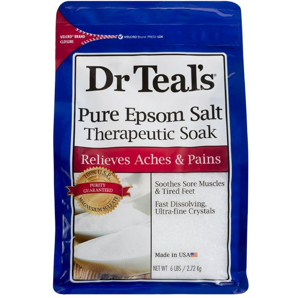 Dr Teal's Pure Epsom Salt Therapeutic Soaking Solution, Unscented 96 oz