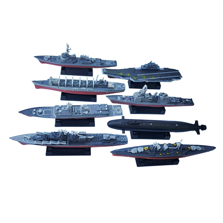 Colcolo Navy Warship Model Toy, 8Pcs 4D Puzzle Submarine Aircraft