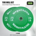 thumbnail image 3 of Rubber Bumper Weight Set - 2 Inch Barbell Plates for Home Gym Strength Training, 3 of 8