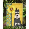 thumbnail image 3 of Summer Sunflowers Black and Silver Schnauzer Flag Garden Size, 3 of 5