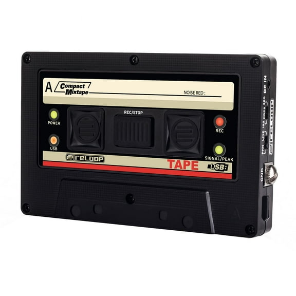 Reloop USB Mixtape Recorder with Retro Cassette Look, Black (TAPE)
