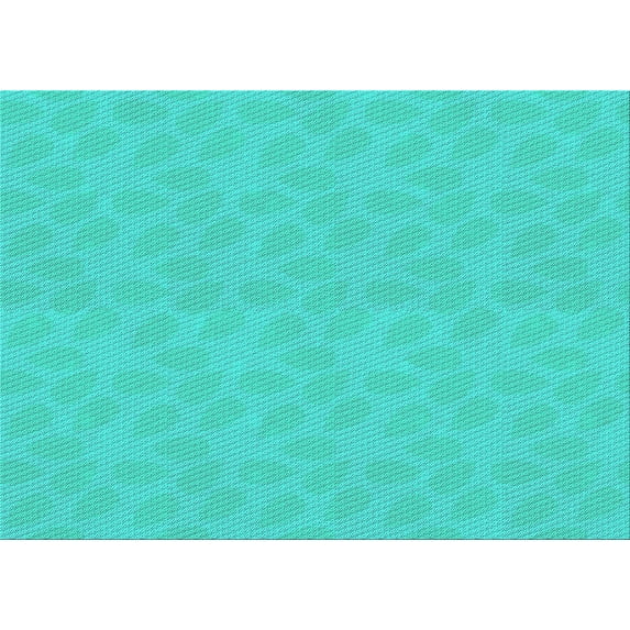 Ahgly Company Indoor Rectangle Patterned Dark Turquoise Green Area Rugs, 2' x 4'