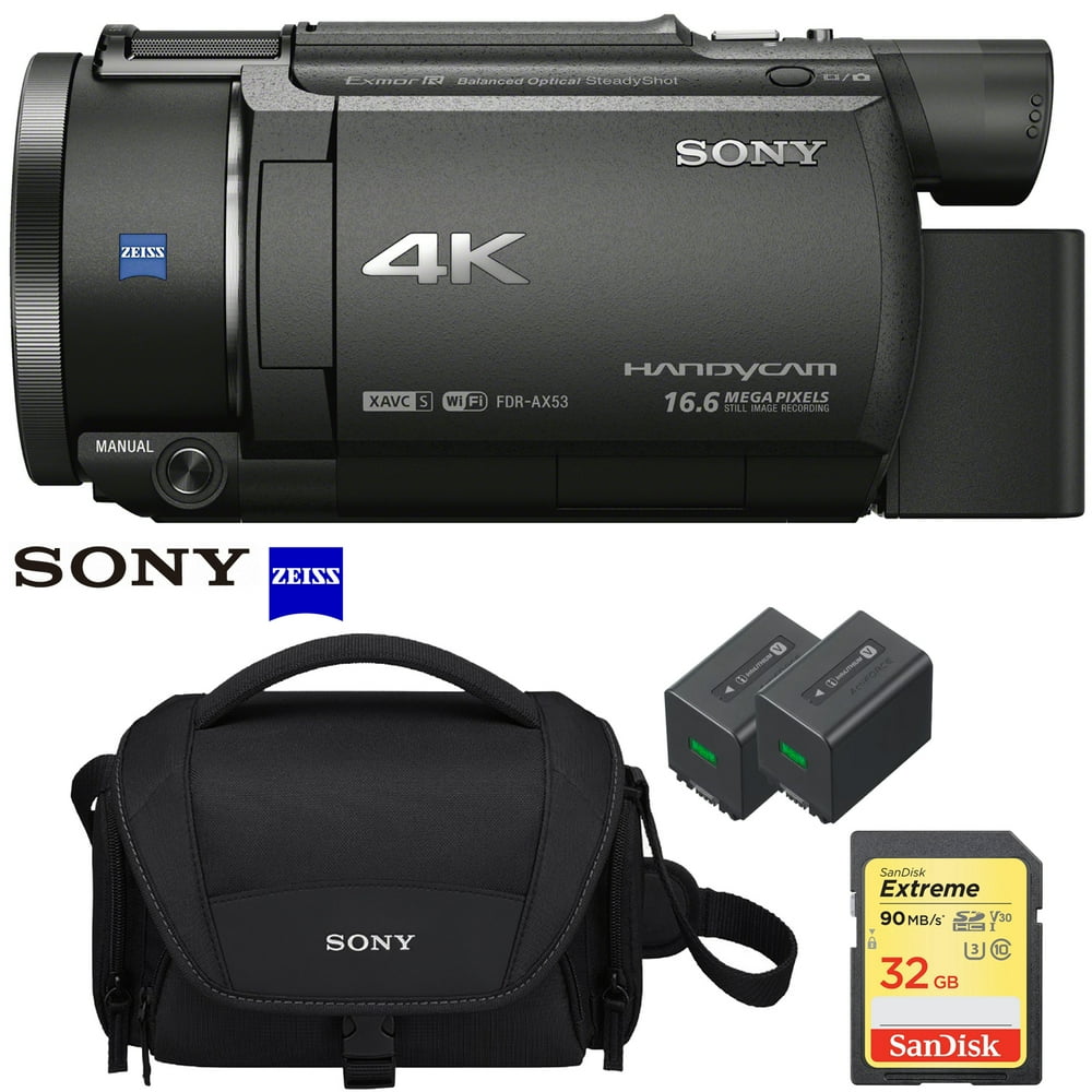 Sony FDRAX53 4K Ultra HD Handycam Camcorder Video Recording Camera