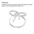 thumbnail image 4 of Unique Bargains Napkin Rings, 6 Pack 38mm ID Alloy Bow-knot Napkin Buckles, Silver Tone, 4 of 5