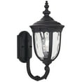 thumbnail image 2 of John Timberland Bellagio Vintage Rustic Outdoor Wall Light Fixture Texturized Black Upbridge 16 1/2" Clear Hammered Glass for Post Exterior Barn Deck, 2 of 7