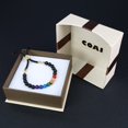 thumbnail image 6 of COAI Tree of Life 7 Chakra Matte Onyx Stone Beaded Bolo Bracelet, 6 of 6