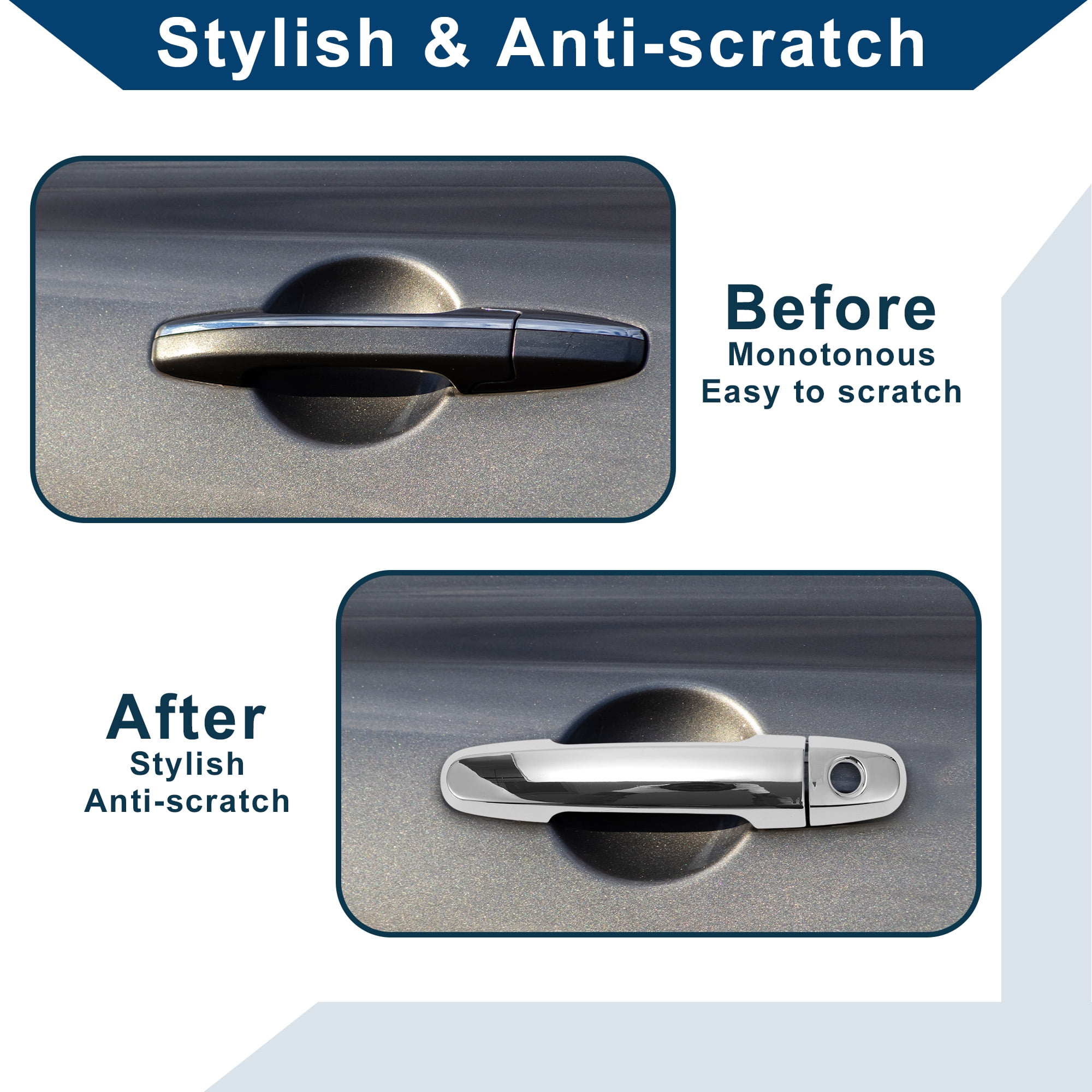 Unique Bargains Car Door Handle Cover Trim for Toyota Corolla Sedan 2003-2010