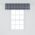 thumbnail image 2 of Ambesonne Navy Blue Window Valance, Eastern Curlicues, 42" x 12", Navy Blue White, 2 of 3