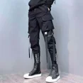 thumbnail image 2 of Pantalones cargo para hombre, pantalones de calle tipo lápiz, estilo harén, estilo hip hop, ajustados, de talla grande, estilo coreano, económicos, de estética regular, 2 of 5