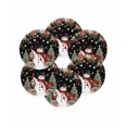 thumbnail image 7 of 15 Inch Round Placemats Set of 6, Black Christmas Non Slip Heat Insulation PP Table Mats, Snowman Xmas Tree Ball Snowflake Winter Washable Place Mats for Kitchen Dining Party Table Decor, 7 of 7