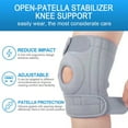 thumbnail image 4 of AVIDDA Knee Brace for Meniscus Tear Arthritis Pain Open Patella Stabilizers Non Slip Knee Support for Men Women Comfort Neoprene Knee Wrap for Weightlifting Running 1 Pack Size Small, Gray, 4 of 8