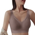 thumbnail image 4 of Sports Bras For Women Comfortable Ribbed Wireless Bralettes Adjustable Padded Everyday Bra 2PC, 4 of 9