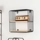 thumbnail image 4 of Estantes flotantes Estantes colgantes montados en la pared para decoración de paredes, almacenamiento | Soporte de metal y estante de pared de madera para sala de estar, dormitorio, baño, cocina, 4 of 5