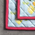 thumbnail image 2 of Jardin D'Ete 100% Cotton Set of 2 Pot Holders with Loop Heat Resistant for BBQ | Cooking | Baking | Grilling | Microwave | Barbecue | Spring/Summer (Mint, 8 Inch by 8 Inch), 2 of 8