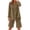 Khaki, variant on Birthday Outfits for Women Women Loose Casual Solid Colour Beach Outfits Long Sleeve Button Shirts with Long Shorts Summer Linen 2pc Set Khaki 3XL