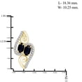 thumbnail image 2 of 2 1/2 Carat T.G.W. Sapphire And White Diamond Accent 14k Gold Over Silver 3-Piece Jewelry set, 2 of 7