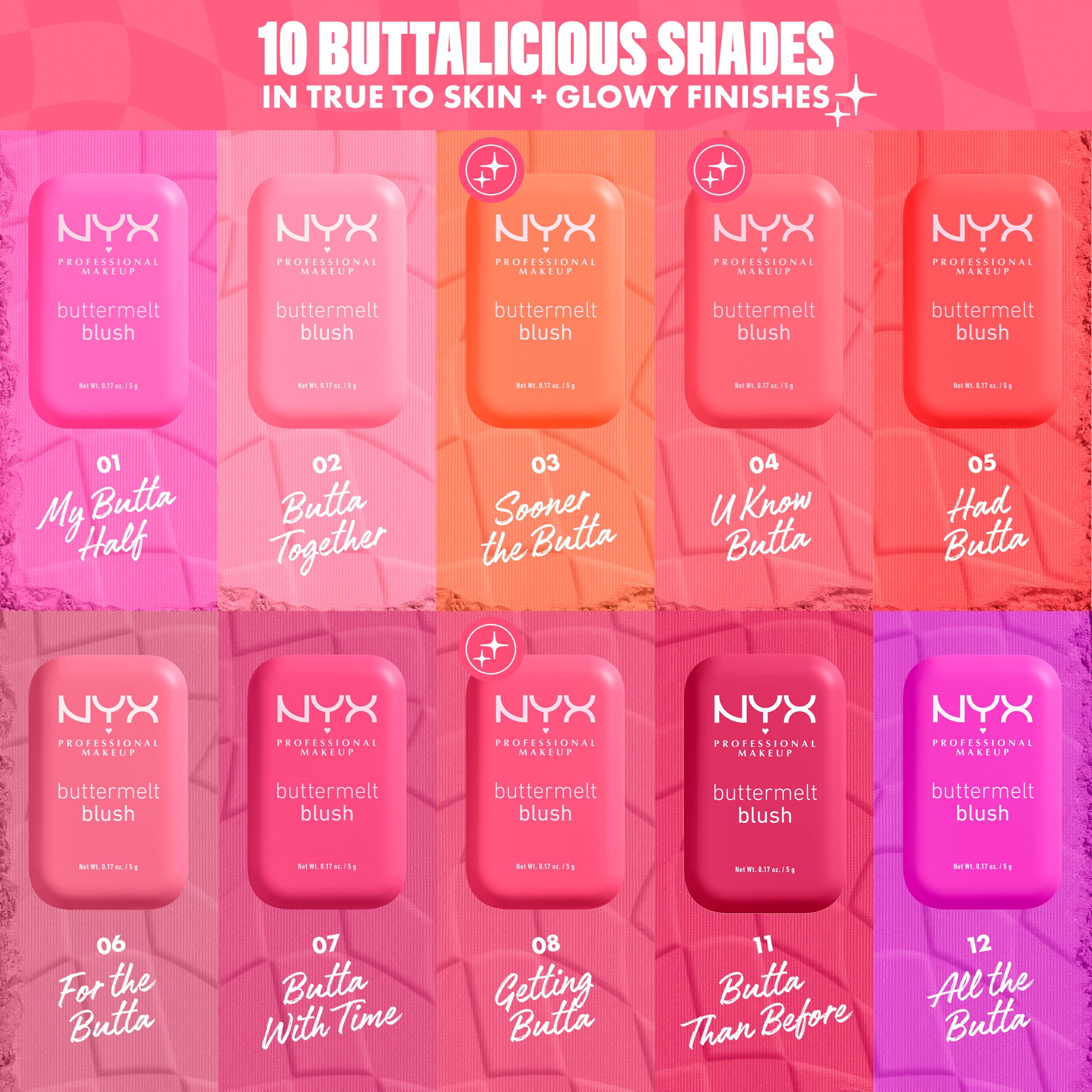 NYX Professional Makeup Buttermelt Blush, 12H Wear, 5g