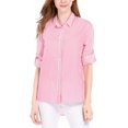 thumbnail image 3 of INSPIRE CHIC Women's Button Down Roll-up Long Sleeves Lapel Collar Shirt, 3 of 6