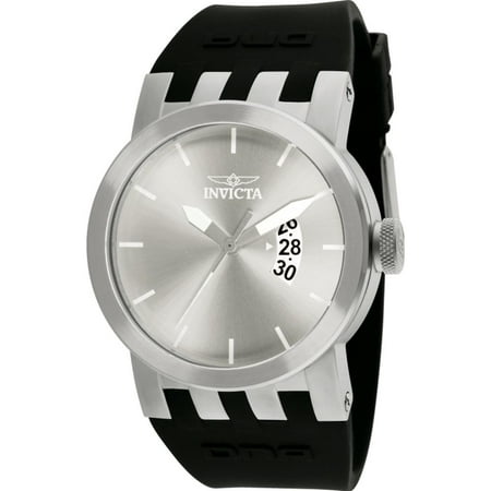 Invicta 10407 Men's Dna/Urban Silver Dial Black Silicone Watch