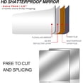thumbnail image 3 of 8" x 8" Acrylic Flexible Mirror Sheets, 4 Pack Self Adhesive Mirror Tiles Square Cuttable Mirror Wall Stickers, Non-Glass Mirror Stickers Safety Reflective Mirror for DIY Craft Home Wall Decor, 3 of 5