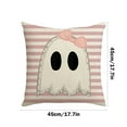 Ytppwn Halloween Throw Pillow Covers 18x18 Cute Ghost Pink Fall