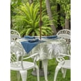 thumbnail image 3 of Outdoor Tablecloths with Umbrella Hole & Zipper, Tropical Palm Tree Round Tablecloths 60 Inch, Sage Green Plants Coastal Leaf Beach Waterproof Table Cloth, Patio/Pool/Picnic Table Covers, 3 of 8