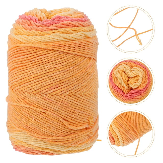 UPOUART 1 Roll Crochet Yarn Multi Colored 45 Cotton for DIY Doll Making Women