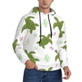 thumbnail image 2 of Wukai Cute Turtle Print Men Hoodies Fleece Sweatshirts Long Sleeve Sweaters Pullover Fall Outfits Winter Clothes-3X-Large, 2 of 7