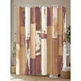 thumbnail image 4 of Fsddascl Brown Beige Shower Curtain Set - Long 72" x 84" Washable Bathtub Curtain with 12 Hooks, Vintage Farmhouse Shabby Wooden Grain Waterproof Fabric Stall Shower Curtains for Bathroom/Bathtub, 4 of 6