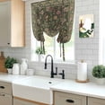 thumbnail image 5 of Sage Green Floral Boho Balloon Curtains for Bedroom/Front Door/Bathroom, Ethnic Tribe Abstract Art Flower Tie Up Curtains 63 Inch Length Light Filtering Kitchen Curtains Shades for Windows 46"x63", 5 of 8