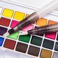thumbnail image 2 of Juego de pinturas de acuarela: caja de acuarela con 18 colores para artistas aficionados y profesionales, 2 of 5